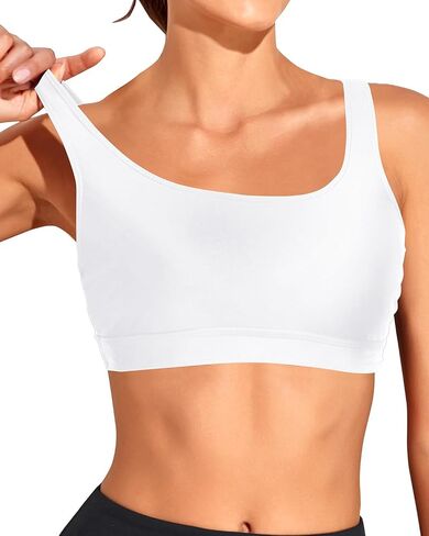 Holipick Women's Sports Bra Bikini Top Criss Cross Swim Top Scoop Neck Bathing Suit Top Swimsuit Top Only in Kuwait