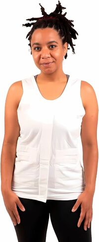 Women's Mastectomy Camisole with Drain Pockets - Post Surgery Clothes, JP Drain Holder, Easy Front Access in Saudi Arabia