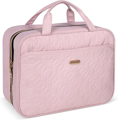Toiletry Bag for Women, Travel Toiletry Bag with Hanging Hook Makeup Organizer, Waterproof Large Capacity Travel Bag for Accessories, Shampoo, Full Sized Container, Toiletries,Pink in Saudi Arabia