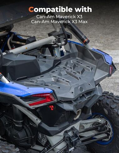 حامل الأمتعة KEMIMOTO X3، رف الأمتعة الخلفي HDPE X3 عالي التحمل X3 ملحقات السرير X3، متوافق مع 2017-2024 Can-Am Maverick X3 & X3 MAX in Kuwait