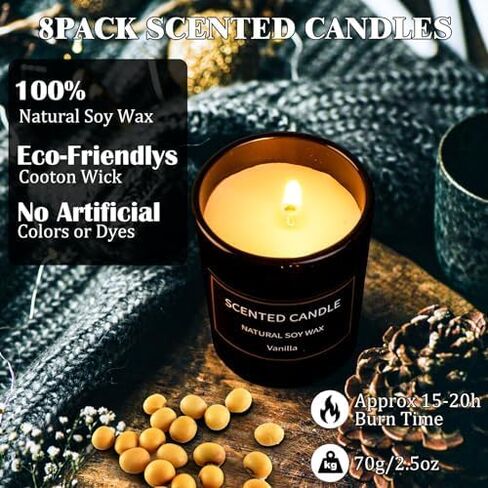 Scented Candles Gifts for Women, 12 Pack Candles for Home Scented, Soy Scented Candles for Home, Aromatherapy Candle Gifts Set for Christmas Day, Birthday, Mothers Day, Valentine's Day in Saudi Arabia