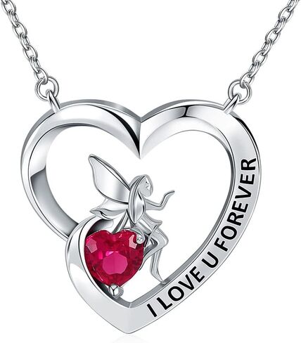 Girl's Heart Pendant Necklace Sterling Silver Jewelry Gift for Girlfriend Daughter in Saudi Arabia