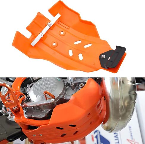 Full Coverage Skid Plate with Hard Mounts for KTM 250/300 XCW/TPI/EXC 2017-2023 | Replaces OEM Part 55403090144 (Black) in Kuwait