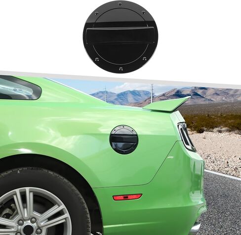 Jimen مناسب لسيارة Ford Mustang 2010-2014، غطاء باب الغاز بغطاء الوقود (أسود) in Saudi Arabia