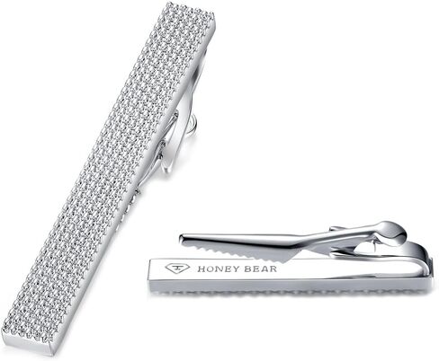 HONEY BEAR 1.97 "/2.12" شريط مشابك ربطة عنق للرجال مقاس عادي هدية زفاف للأعمال 5.4 سم in Kuwait
