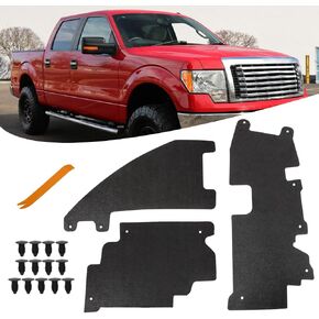 3PCS Grille Air Deflector Kit for 2009-2014 Ford F150 Raptor Radiator Support Accessory with Fasteners Replacement FO1218114 FO1218119