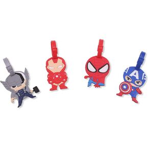 4 Pcs Set Kawaii Adult Silicone Travel Luggage Baggage Identification Labels ID Tag for Bag Suitcase Plane Cruise Ships with Belt Strap
