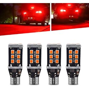 4 PCS Car LED Decoded Reversing Light, 2835-15SMD PC Board IP67 Waterproof Smart IC Driven Constant Current Turn Signal Lamp, Auto Fast Response Lighting Accessories, for Most Cars (White)