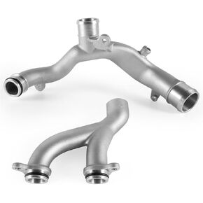 LR090630 LR092992 AJ813917 AJ813865 C2Z28536 Aluminum Water Pump Thermostat Top Crossover Hose For 2010-2021 Land Rover LR4 Discovery Range Rover Sport, Jaguar XF XJ F-Type F-Pace 3.0L 5.0L