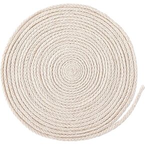 65.6 Ft Oil Lamp Wicks Replacement 1/8" Round Braided Cotton Wick for Candle Lamp Alcohol Kerosene Lamp Torches Lantern