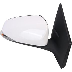 White Passenger Side Mirror fits for Toyota Corolla 2014-2019 TO1321295 Power Heated Manual Foldable Turn Signal Light Paint White PTM White 7 PIN Right 87910-02D70
