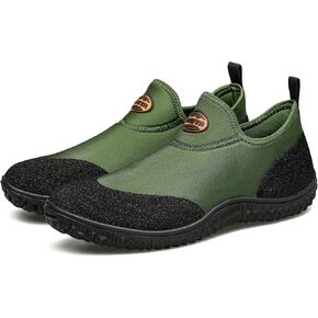 TENGTA Men's Neoprene Mud Boots Lightweight Slip-on Garden Shoes Low Short Rubber Rain Boots for Gardening, Camping and Yard Work