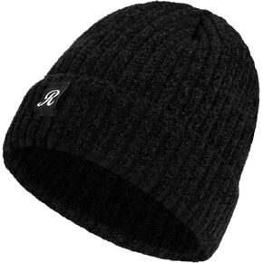 Womens Winter Knitted Beanie Hat with Faux Fur Winter Hats for Women Fur Pom Warm Knit Skull Cap