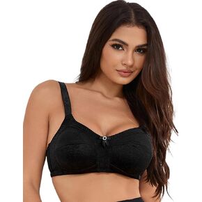 ohyeah Unlined Wireless Minimizer Bras for Women Full Coverage Everyday Bras with Wide Stay-in Place Straps No Padding Bra