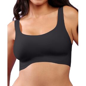 Women Seamless Bra Comfort Bras No Underwire Wide Shoulder Straps Bras Wireless T-Shirt Bra with Padding