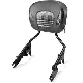 Detachable Sissy Bar Upright For Harley Touring 2009-2024, Rear Passenger Backrest Pad Compatible for Street Glide Road Glide FLHR FLHX FLHT FLTR Electra Glide Road King Ultra Limited CVO