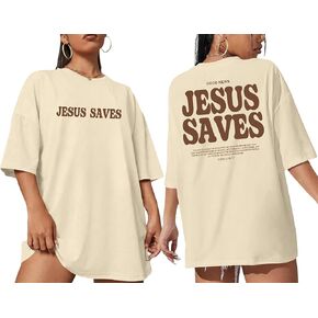 Oversized Tshirts for Women Christian Shirts Faith Over Fear Shirt Short Sleeve Jesus Tees Loose Casual Religious Tops