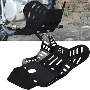 Motorcycle Skid Plate Steel Engine Guard Crash Bars Frame Protector Compatible with Honda XR150 XR150L (Black)