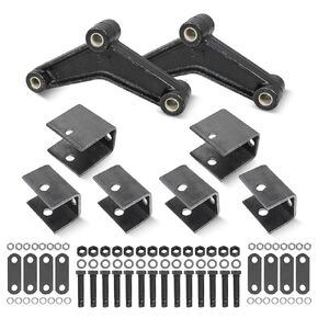 EASYBERG Trailer Shackle Kit, Tandem Trailer Axle Shackle Kit for Double Eye Springs, Tandem Axle Suspension with Equalizer, Shackle Strap, Hanger Kit 3500-7000lbs