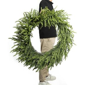 30 Inch Large Realistic Christmas Wreath,Thick and Lush,Soft Bendable Faux Cedar Wreath, Large Christmas Wreath,Christmas Wreaths for Front Door, Outdoor Christmas Wreath,Outdoor Christmas Decorations