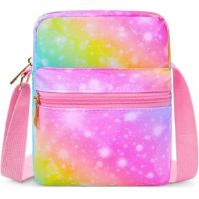 Girls Crossbody Purses for Kids Age 4-12 Purse for Little Girl Small Messenger Bag Cute Shoulder Bag Christmas Gifts Rainbow Unicorn Purse