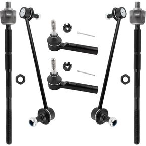 6pcs Front Suspension Kit Stabilizer Sway Bars Inner Outer Tie Rods Fit For Dodge Journey 2009 2010 2011 2012 2013 2014-2018 Sport Utility 4-Door 2.4L 3.6L Replace# ‎K750382 EV800611 ES800408