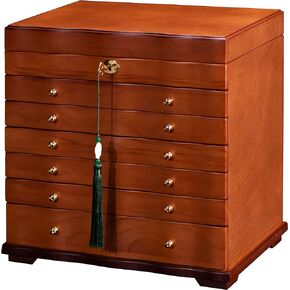 Wooden Jewelry Box,jewelry boxes for women large jewlrey box&organizers with necklace hanger,jewerly organizer,jewelry holder organizer,9-layer large capacity jewelry storage box