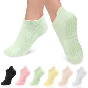 Pilates Socks with Grips for Women Grippy Socks Non Slip Grip Socks for Barre Yoga Socks Ballet Barefoot Hospital Socks