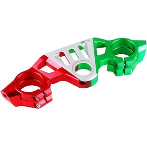 For Aprilia RS660 2021-2022-2023 Motorcycle CNC Racing Refit Clip On Handle Bars Front End Upper Top Clamp (Tricolor)