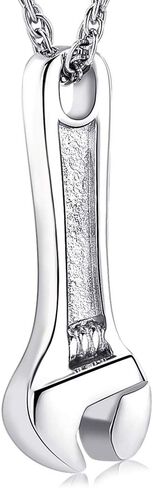shajwo Wrench Urn Necklace for Ashes for Women Men Human Ashes Stainless Steel Hammer Cremation Jewelry for Ashes Pendant in Saudi Arabia