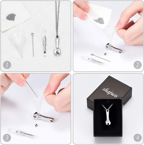 shajwo Wrench Urn Necklace for Ashes for Women Men Human Ashes Stainless Steel Hammer Cremation Jewelry for Ashes Pendant in Saudi Arabia