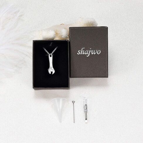 shajwo Wrench Urn Necklace for Ashes for Women Men Human Ashes Stainless Steel Hammer Cremation Jewelry for Ashes Pendant in Saudi Arabia