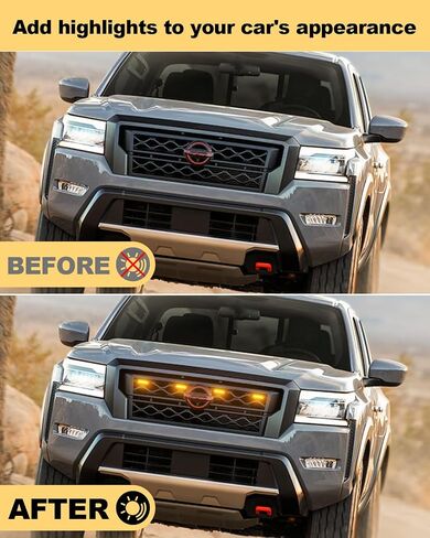 أضواء شبكة LED لـ 2022 2023 2024 نيسان فرونتير أضواء الشواية للحدود S SV Pro4x OEM شواء رابتور أضواء العنبر in Kuwait