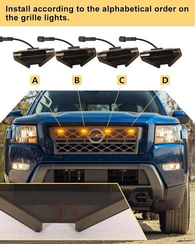 أضواء شبكة LED لـ 2022 2023 2024 نيسان فرونتير أضواء الشواية للحدود S SV Pro4x OEM شواء رابتور أضواء العنبر in Kuwait