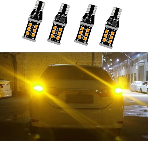 4 قطع T15 W16W LED لمبات الإضاءة العكسية الاحتياطية، 2835-15smd لمبة إشارة الانعطاف LED، ضوء فرامل إشارة الانعطاف الساطع، ضوء ضباب الفرامل عالي السطوع عالمي للمركبات (أحمر) in Kuwait