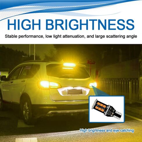 4 قطع T15 W16W LED لمبات الإضاءة العكسية الاحتياطية، 2835-15smd لمبة إشارة الانعطاف LED، ضوء فرامل إشارة الانعطاف الساطع، ضوء ضباب الفرامل عالي السطوع عالمي للمركبات (أحمر) in Kuwait