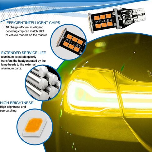 4 قطع T15 W16W LED لمبات الإضاءة العكسية الاحتياطية، 2835-15smd لمبة إشارة الانعطاف LED، ضوء فرامل إشارة الانعطاف الساطع، ضوء ضباب الفرامل عالي السطوع عالمي للمركبات (أحمر) in Kuwait