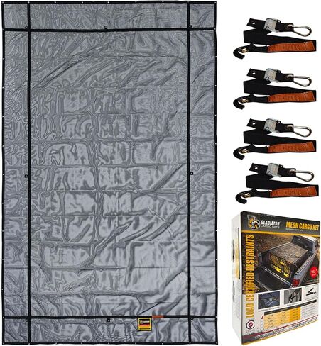 Gladiator Cargo Net - RipProof Mesh Cargo Tarp - Small - 4.75' x 6' (SMT-100) in Kuwait