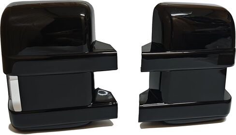 غطاء إضافي لمرآة سحب كاملة للباب الجانبي باللون الأسود اللامع متوافق مع Ford F250 F350 Super Duty 2008-2016 in Kuwait