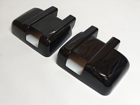 غطاء إضافي لمرآة سحب كاملة للباب الجانبي باللون الأسود اللامع متوافق مع Ford F250 F350 Super Duty 2008-2016 in Kuwait