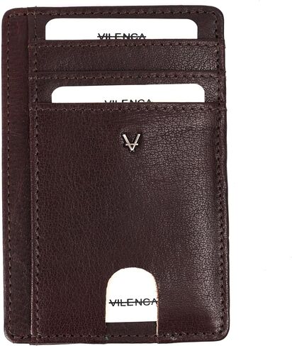 Genuine Leather RFID-Blocking Slim Card Holder: Sleek Design for Style, Functionality & Ultimate Security (Tan) in Saudi Arabia