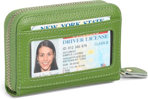 SENDEFN Leather Wallet Women RFID Blocking Small Compact Wallets Credit Card Holder with ID Window in Kuwait