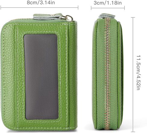 SENDEFN Leather Wallet Women RFID Blocking Small Compact Wallets Credit Card Holder with ID Window in Kuwait