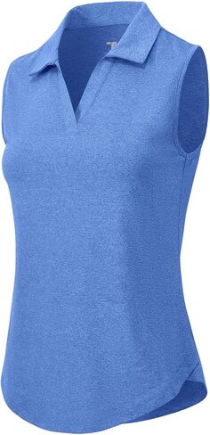 Gopune Women's Sleeveless Golf Polo Shirts Quick Dry Tennis Shirts Lightweight UPF 50+ Collared V-Neck Tank Tops in Saudi Arabia