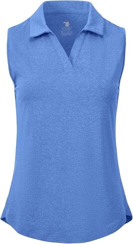 Gopune Women's Sleeveless Golf Polo Shirts Quick Dry Tennis Shirts Lightweight UPF 50+ Collared V-Neck Tank Tops in Saudi Arabia