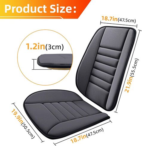 Car Seat Cushion For Driving 1.2"Auto Seat Cushion With Front Back Cushion & Seat Cushion Set Car Cushion Suitable Comfort Memory Foam Driver Seat Cushion for Car, Truck, SUV Comfort for Long Sitting in Saudi Arabia