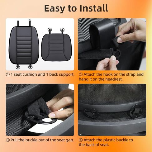 Car Seat Cushion For Driving 1.2"Auto Seat Cushion With Front Back Cushion & Seat Cushion Set Car Cushion Suitable Comfort Memory Foam Driver Seat Cushion for Car, Truck, SUV Comfort for Long Sitting in Saudi Arabia