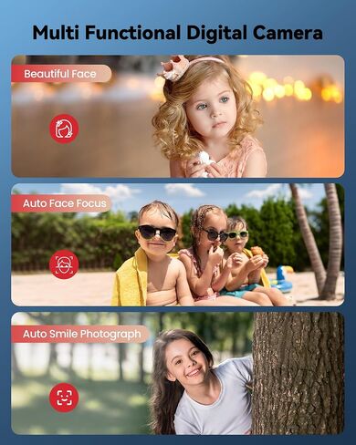 Digital Camera for Kids: FHD 1080P Camera - Video Cameras for Teens - 16X Zoom Shoot Camera for Girls and Boys - Compact Camera with 32GB TF Card for Photography - Mini Camera for Vlogging Black in Saudi Arabia
