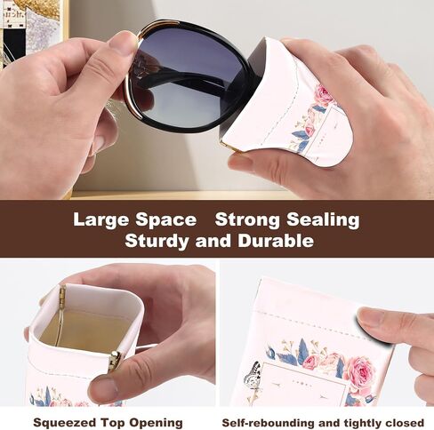 2Pcs Initial Letter Sunglass Eyeglass Glasses Case Soft PU Leather with Cleaning Cloth Cute for Men Women Girs in Kuwait