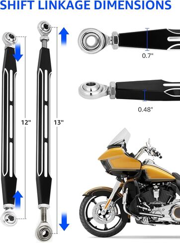 Shifter Linkage, Motorcycle Gear Shift Linkage Compatible for Harley Davidson 1986-2024 Street Glide, Electra Glide, Road Glide, Road King, Tri Glide, Softail, Dyna in Saudi Arabia